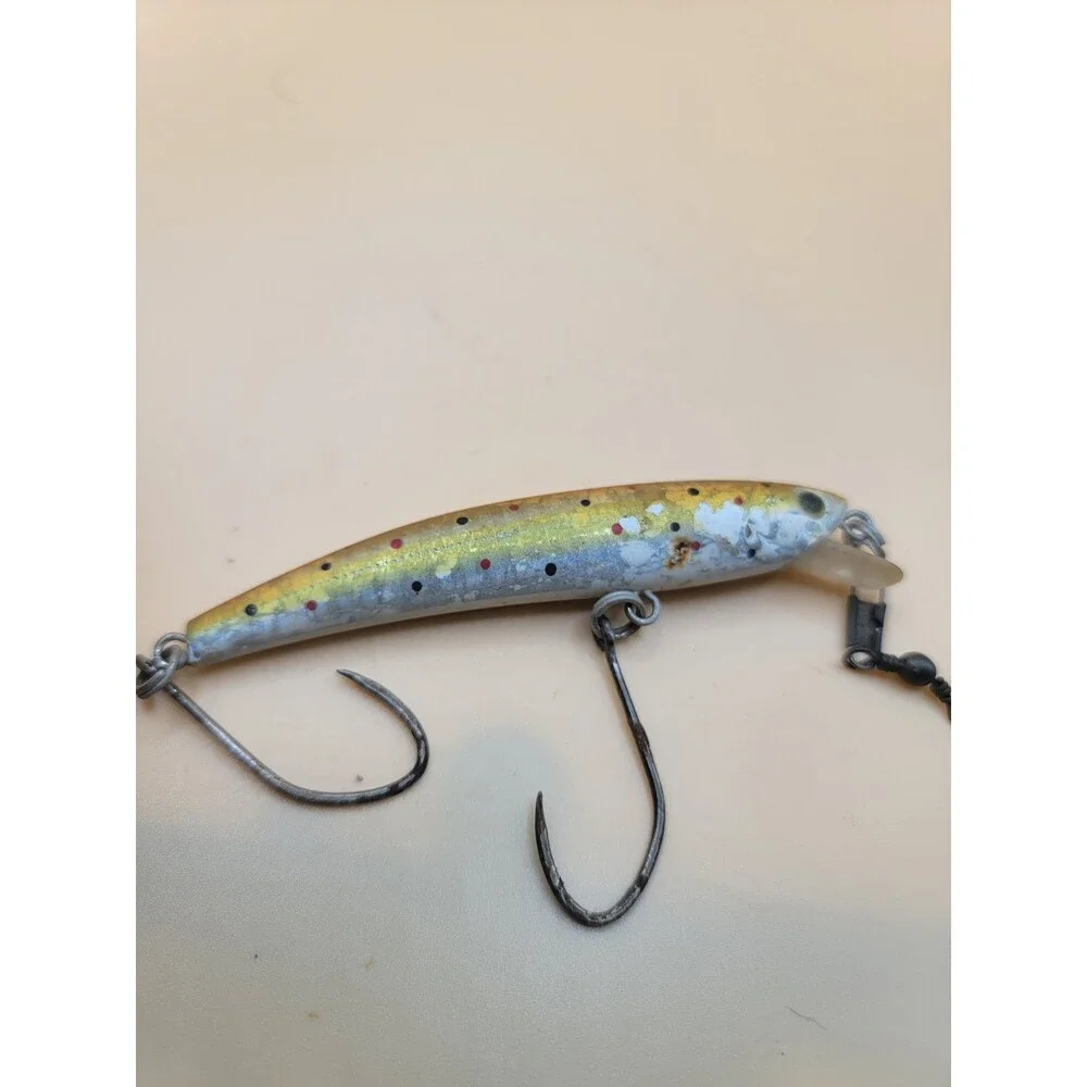 Vintage Fishing Lure Minnow 2 Hooks